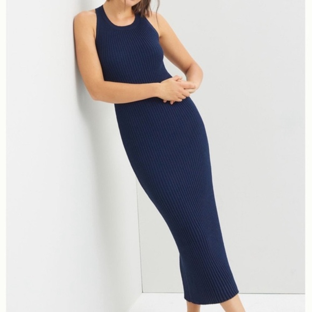 🤍 nwt | anthropologie | navy knit maxi dress